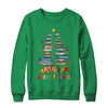 Merry Fishmas Funny Christmas Tree Lights Fishing Rod Fish Shirt & Sweatshirt | siriusteestore