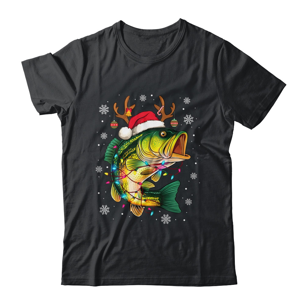 Merry Fishmas Santa Fishing Funny Fisherman Lovers Christmas Shirt & Sweatshirt | siriusteestore