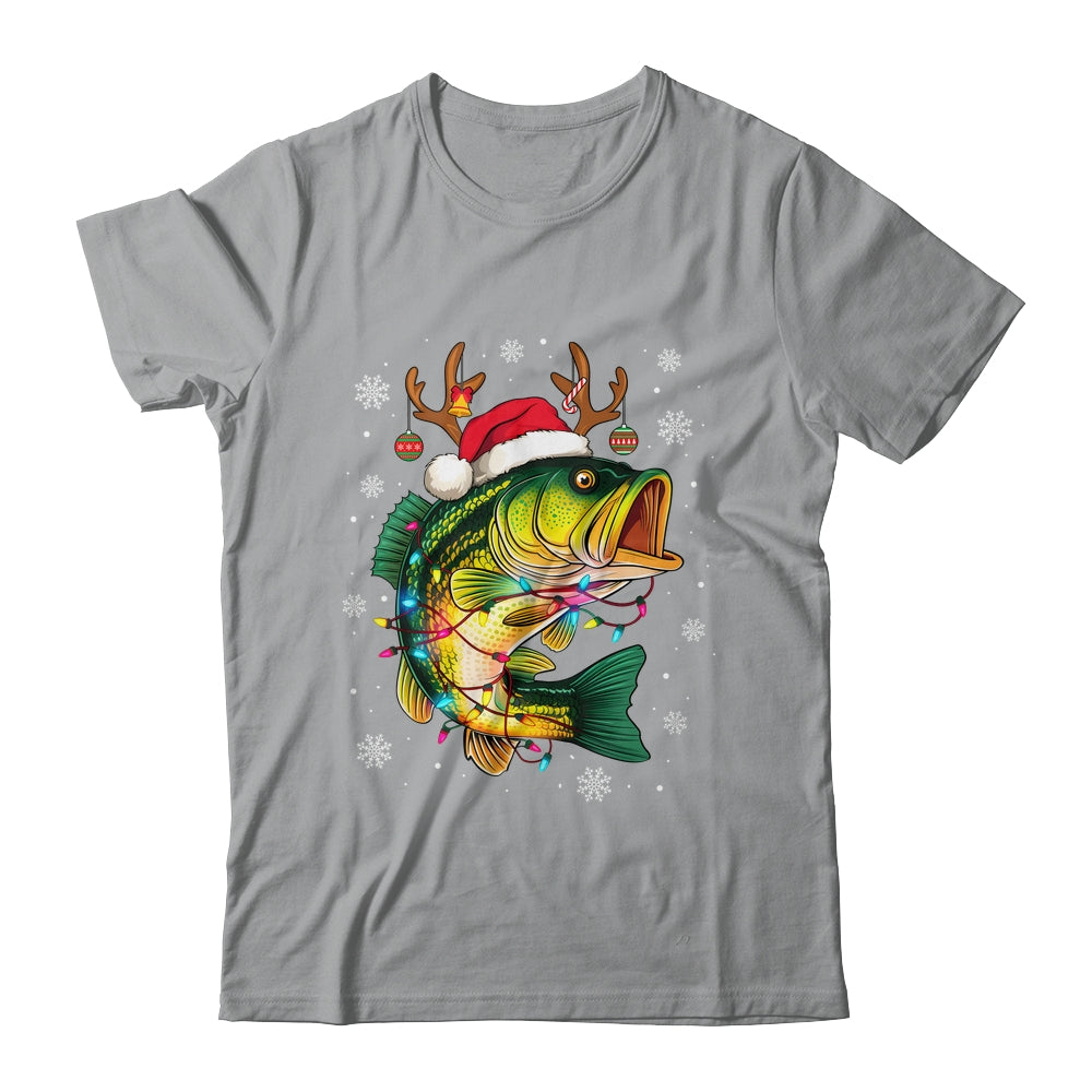 Merry Fishmas Santa Fishing Funny Fisherman Lovers Christmas Shirt & Sweatshirt | siriusteestore