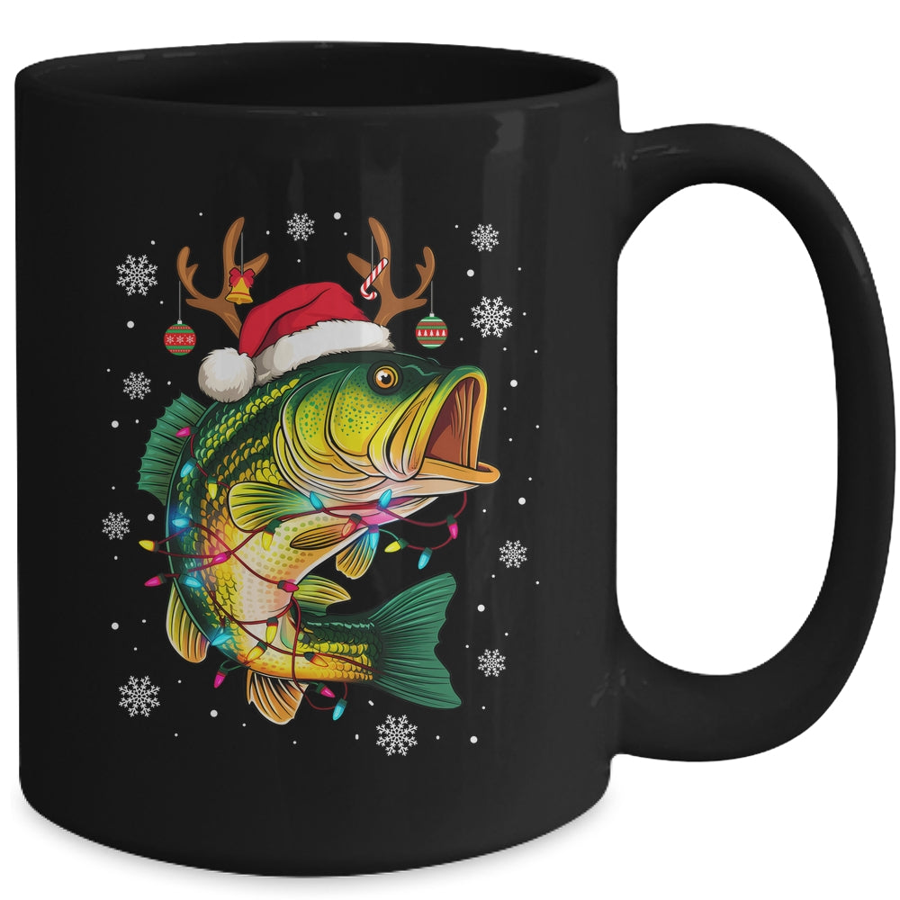 Merry Fishmas Santa Fishing Funny Fisherman Lovers Christmas Mug | siriusteestore