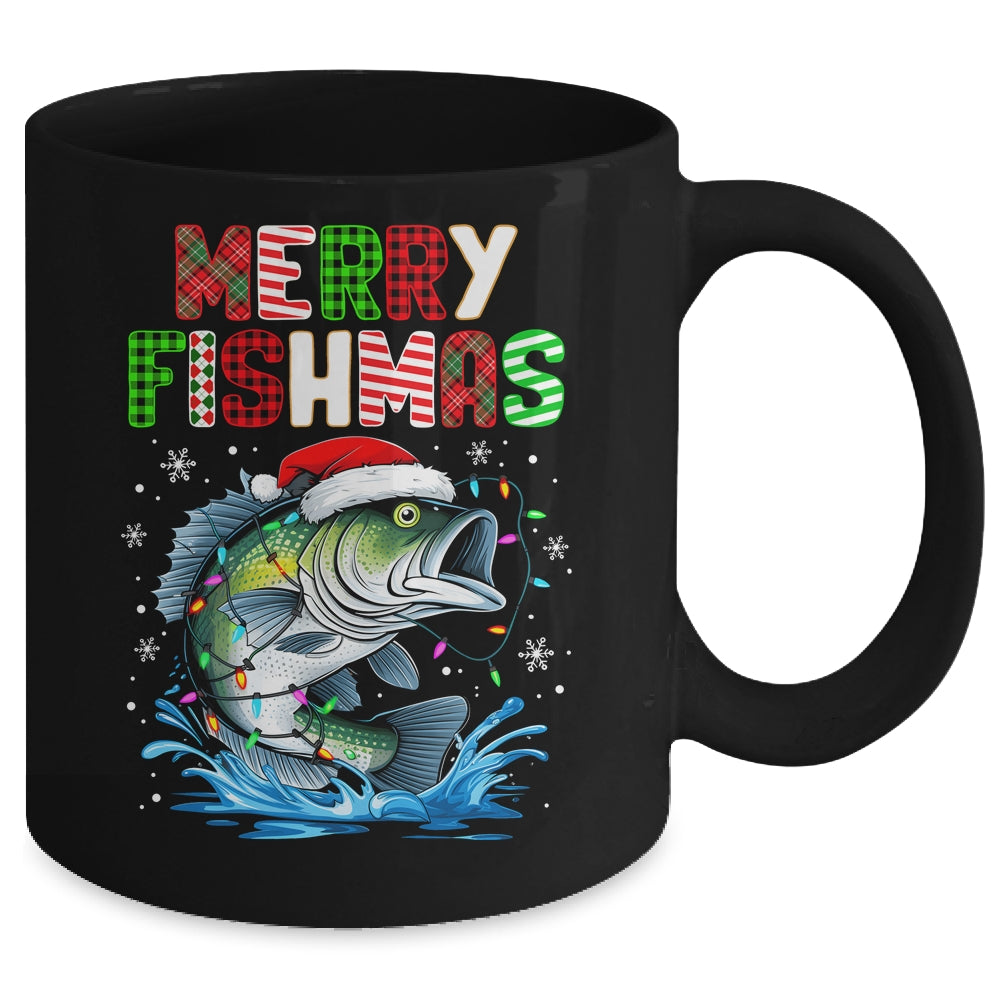 Merry Fishmas Santa Fishing Lovers Funny Fisherman Christmas Mug | siriusteestore