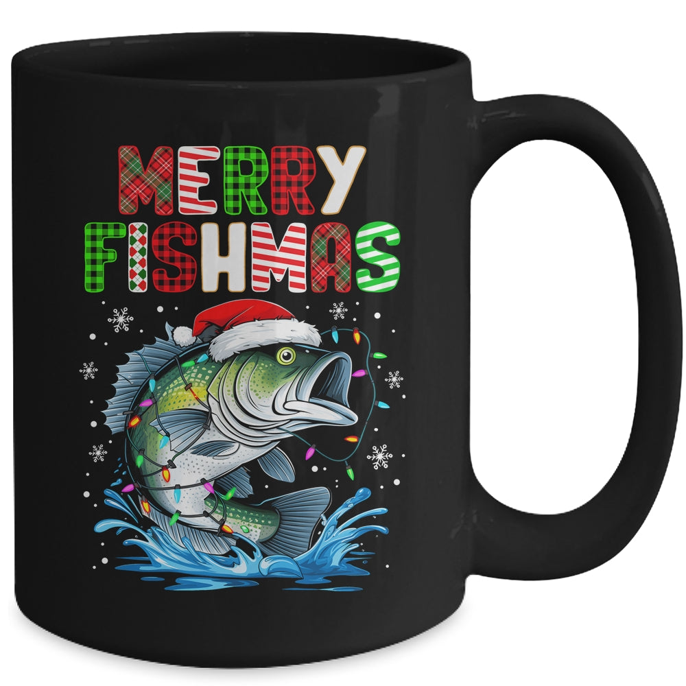Merry Fishmas Santa Fishing Lovers Funny Fisherman Christmas Mug | siriusteestore