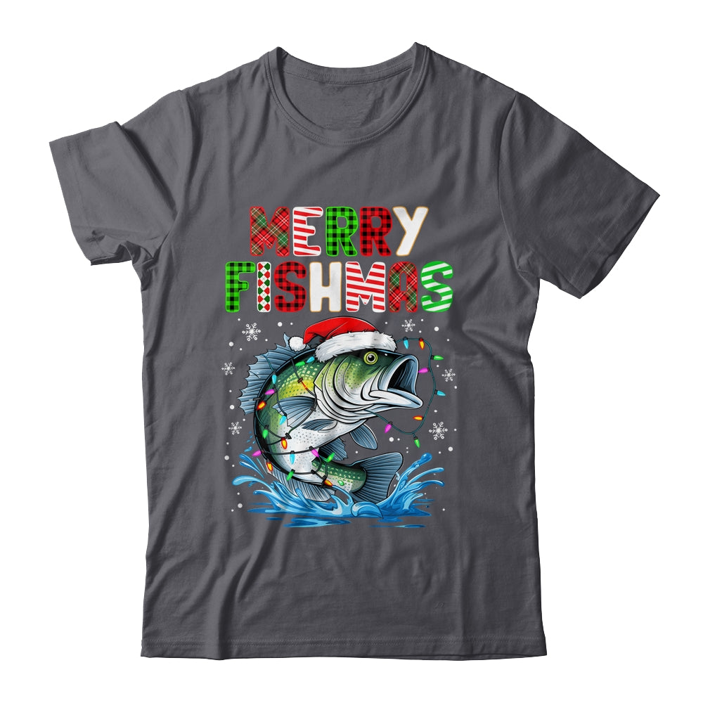 Merry Fishmas Santa Fishing Lovers Funny Fisherman Christmas Shirt & Sweatshirt | siriusteestore