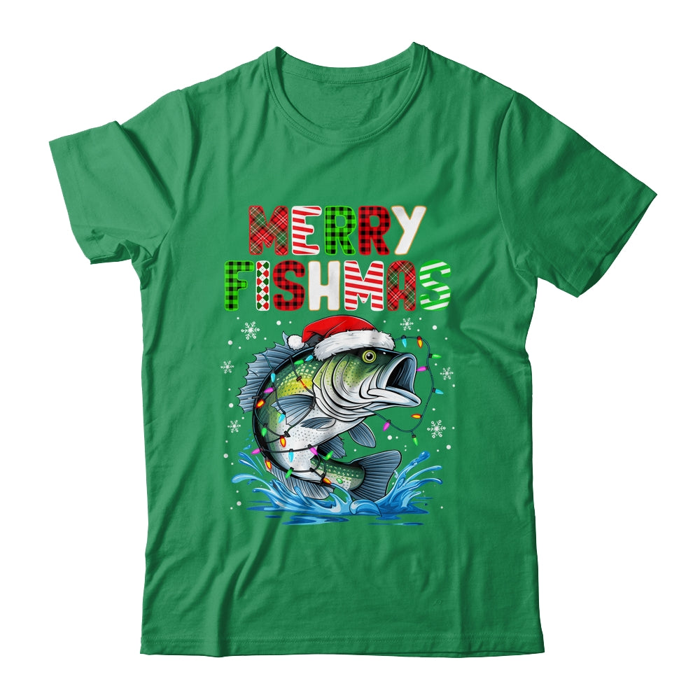 Merry Fishmas Santa Fishing Lovers Funny Fisherman Christmas Shirt & Sweatshirt | siriusteestore