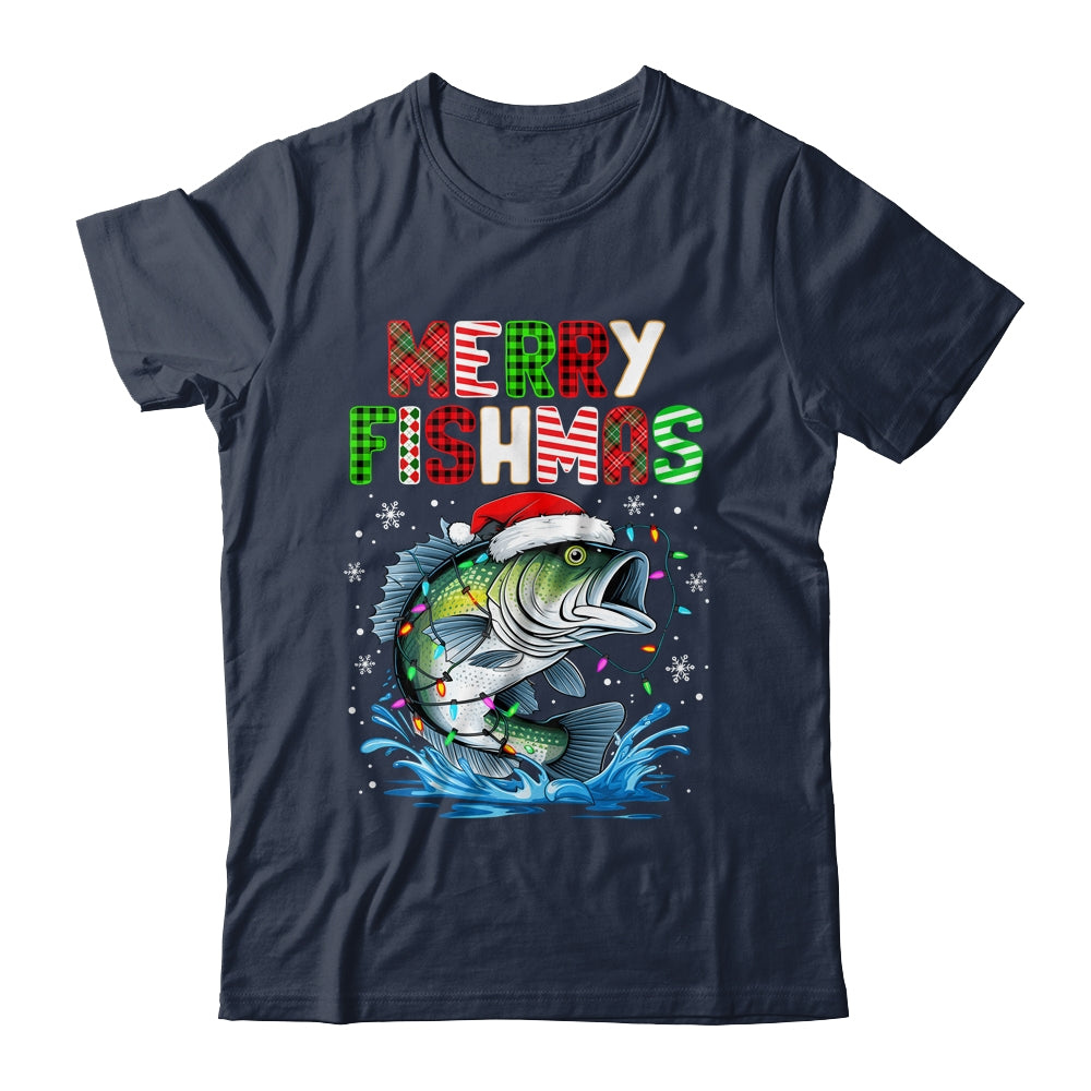 Merry Fishmas Santa Fishing Lovers Funny Fisherman Christmas Shirt & Sweatshirt | siriusteestore