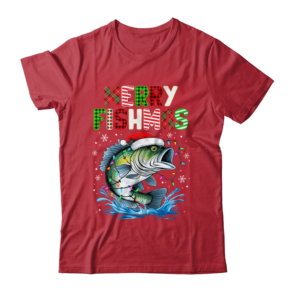 Merry Fishmas Santa Fishing Lovers Funny Fisherman Christmas Shirt & Sweatshirt | siriusteestore
