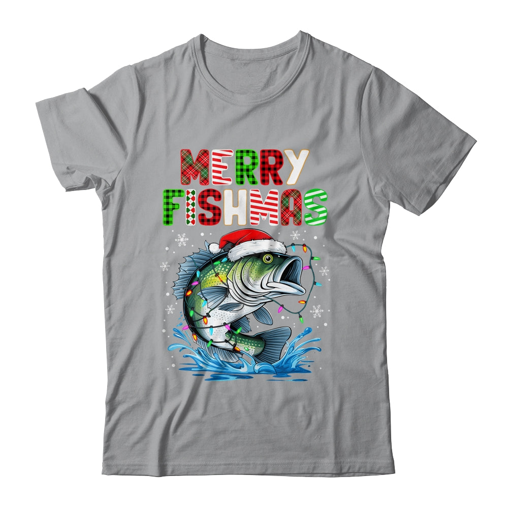Merry Fishmas Santa Fishing Lovers Funny Fisherman Christmas Shirt & Sweatshirt | siriusteestore