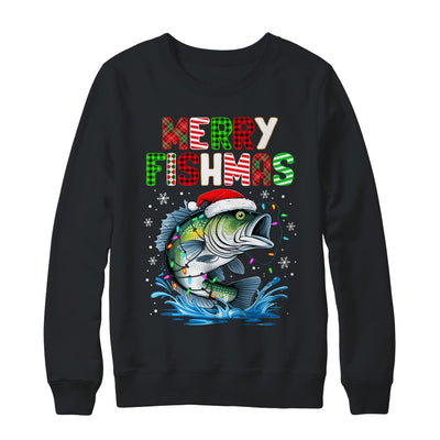 Merry Fishmas Santa Fishing Lovers Funny Fisherman Christmas Shirt & Sweatshirt | siriusteestore