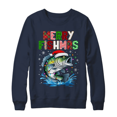 Merry Fishmas Santa Fishing Lovers Funny Fisherman Christmas Shirt & Sweatshirt | siriusteestore