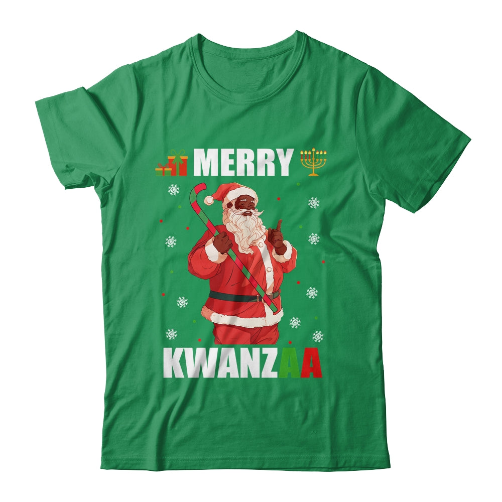 Merry Kwanzaa Santa Black Christmas African American Shirt & Sweatshirt | siriusteestore