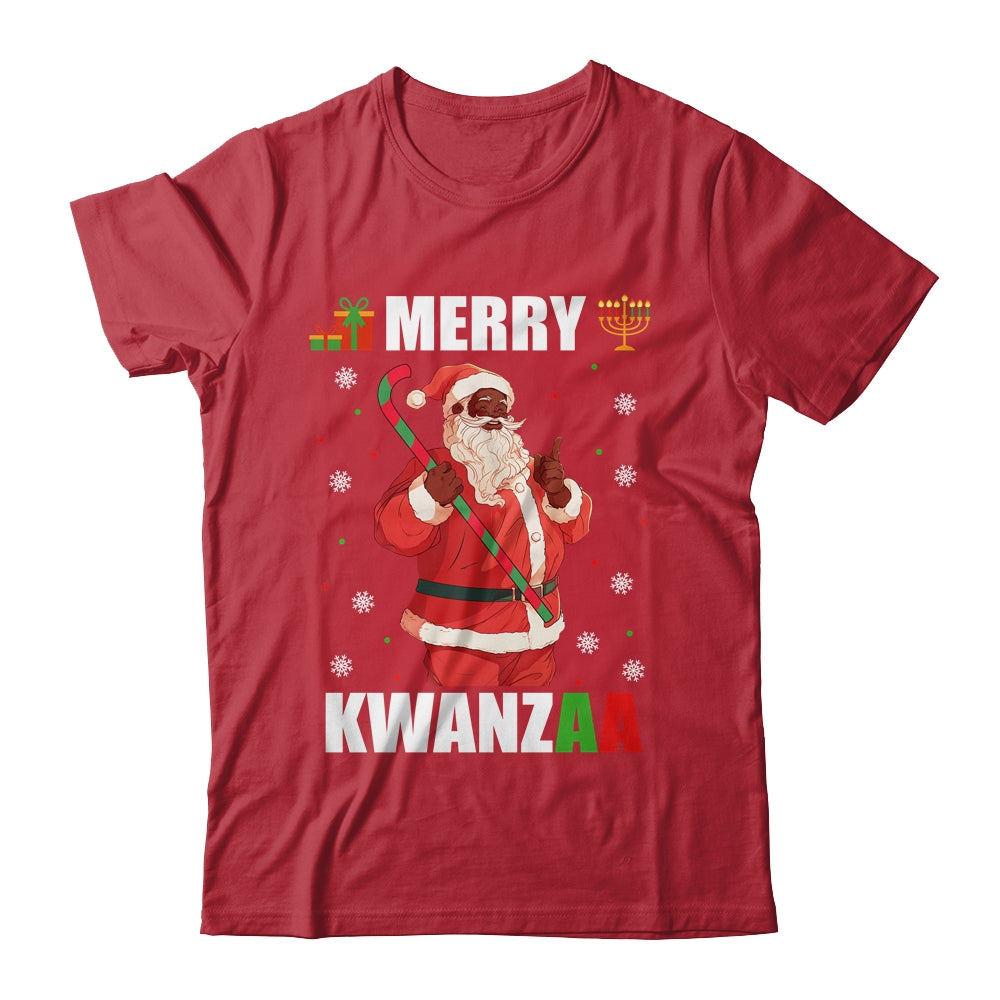 Merry Kwanzaa Santa Black Christmas African American Shirt & Sweatshirt | siriusteestore