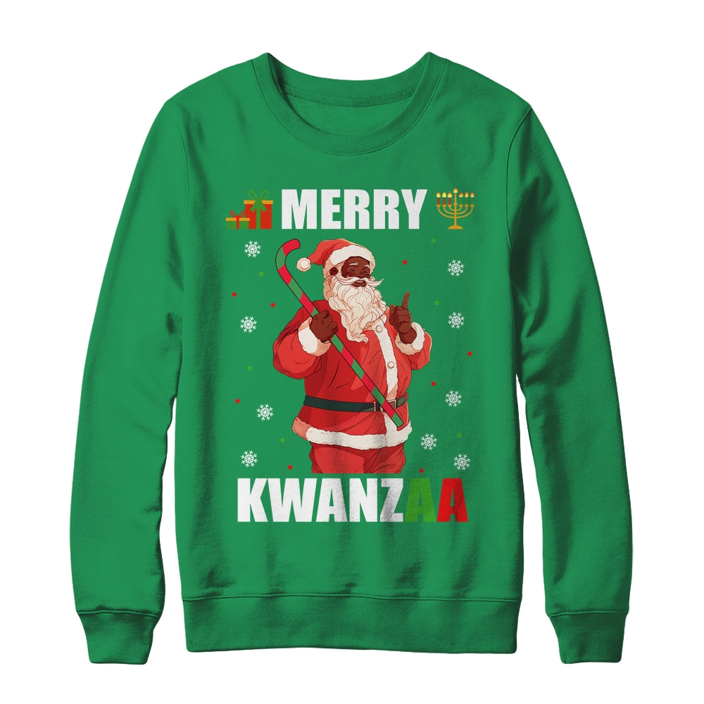 Merry Kwanzaa Santa Black Christmas African American Shirt & Sweatshirt | siriusteestore