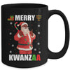 Merry Kwanzaa Santa Black Christmas African American Mug | siriusteestore