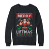 Merry Liftmas Santa Claus Fitness Gym Christmas Ugly Shirt & Sweatshirt | siriusteestore