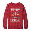 Merry Liftmas Santa Claus Fitness Gym Christmas Ugly Shirt & Sweatshirt | siriusteestore