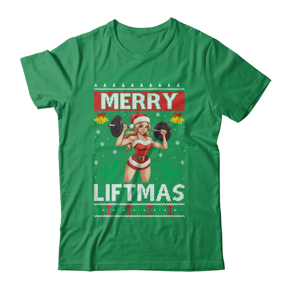 Merry Liftmas Ugly Christmas Miss Santa Gym Workout Shirt & Sweatshirt | siriusteestore