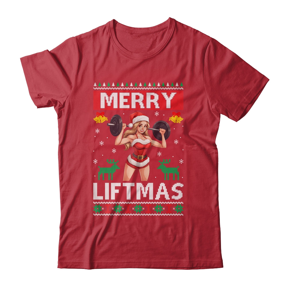 Merry Liftmas Ugly Christmas Miss Santa Gym Workout Shirt & Sweatshirt | siriusteestore