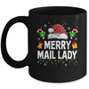 Merry Mail Lady Christmas Santa Postal Worker Mail Carrier Mug | siriusteestore