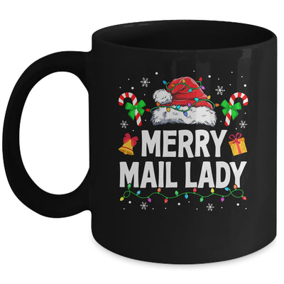 Merry Mail Lady Christmas Santa Postal Worker Mail Carrier Mug | siriusteestore