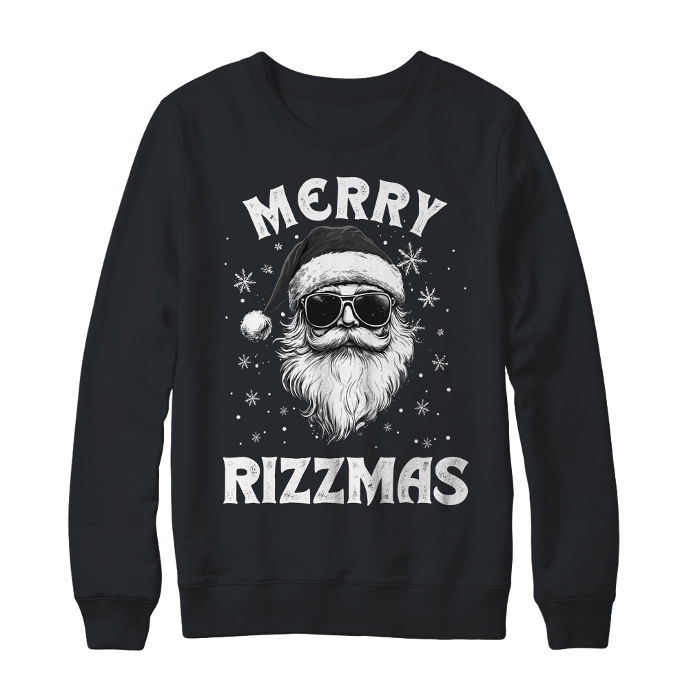 Merry Rizzmas Kids Teens School Funny Christmas Santa Claus Shirt & Sweatshirt | siriusteestore
