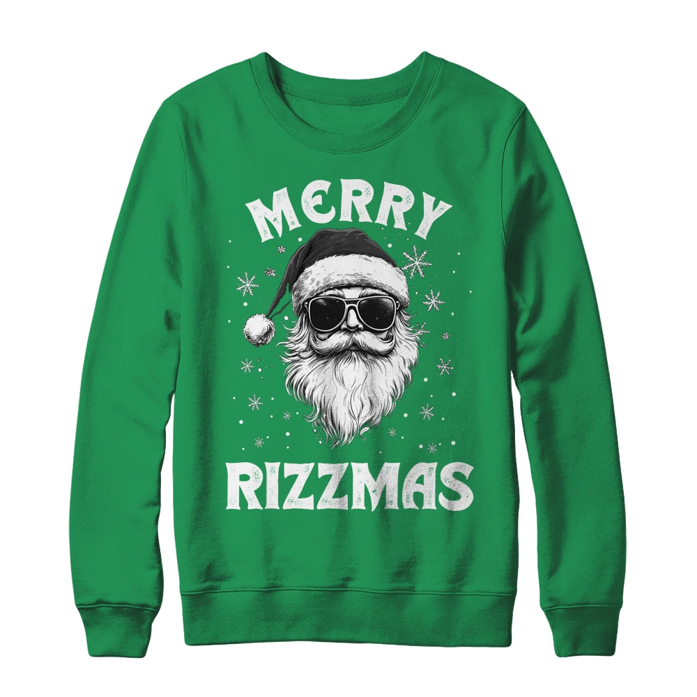 Merry Rizzmas Kids Teens School Funny Christmas Santa Claus Shirt & Sweatshirt | siriusteestore