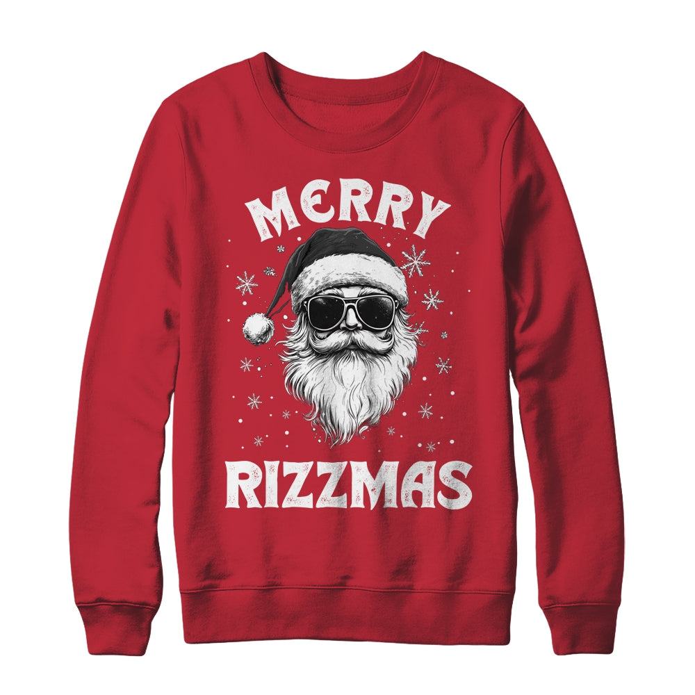 Merry Rizzmas Kids Teens School Funny Christmas Santa Claus Shirt & Sweatshirt | siriusteestore