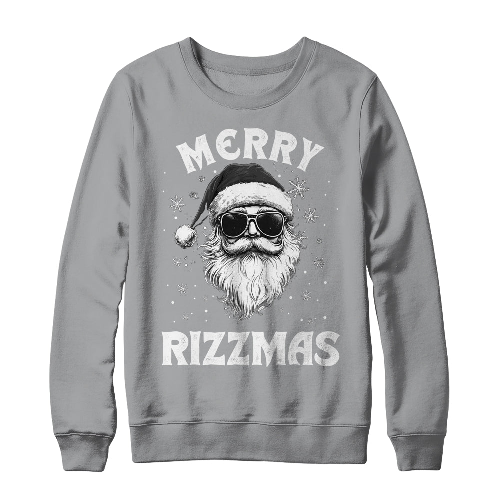 Merry Rizzmas Kids Teens School Funny Christmas Santa Claus Shirt & Sweatshirt | siriusteestore