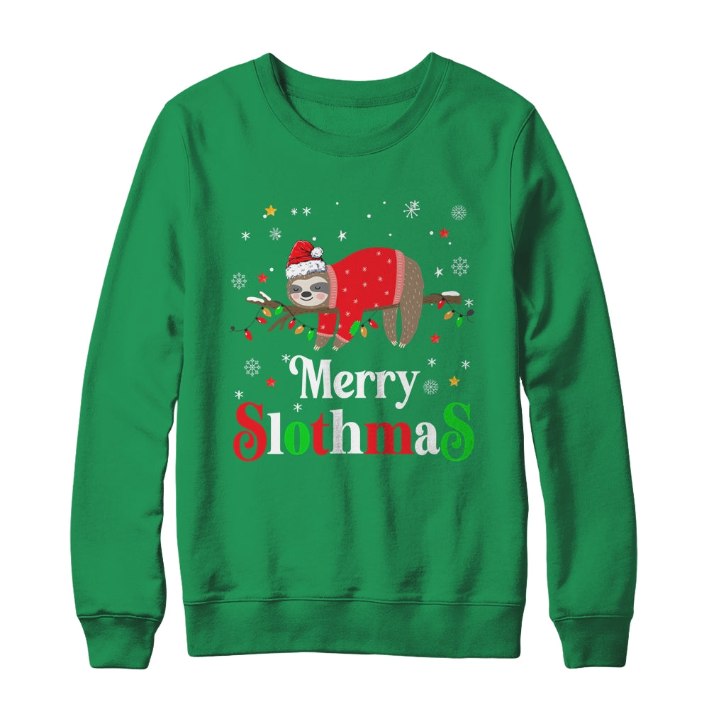 Merry Slothmas Sloth Xmas Merry Christmas For Sloth Lovers Shirt & Sweatshirt | siriusteestore