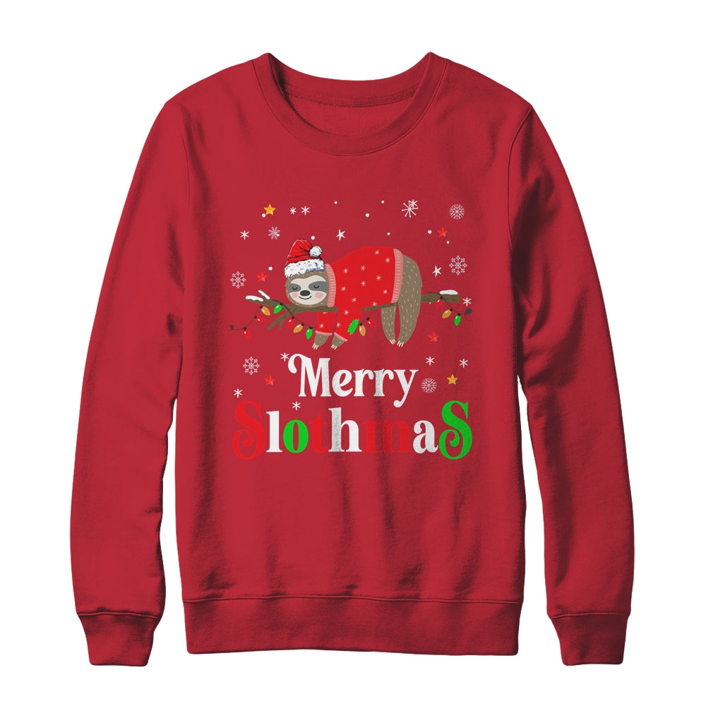 Merry Slothmas Sloth Xmas Merry Christmas For Sloth Lovers Shirt & Sweatshirt | siriusteestore