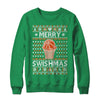 Merry Swishmas Xmas Ugly Christmas Basketball Lover Men Shirt & Sweatshirt | siriusteestore