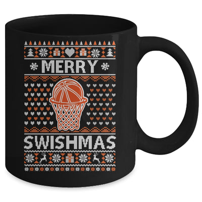 Merry Swishmas Xmas Ugly Christmas Basketball Lover Men Mug | siriusteestore