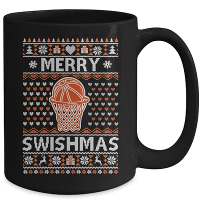 Merry Swishmas Xmas Ugly Christmas Basketball Lover Men Mug | siriusteestore