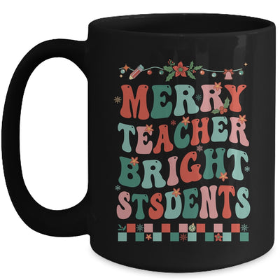 Merry Teacher Bright Student Christmas Teacher Lover Retro Mug | siriusteestore