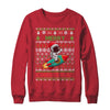 Merry Ugly Christmas Santa Hat Astronaut Riding Rocket Xmas Shirt & Sweatshirt | siriusteestore