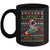 Merry Ugly Christmas Santa Hat Astronaut Riding Rocket Xmas Mug | siriusteestore