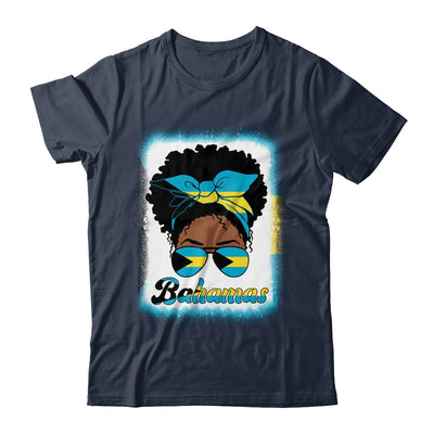Messy Bun Bahamian Bahamas Flag Womens Woman Girl Shirt & Tank Top | siriusteestore