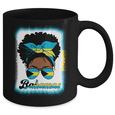 Messy Bun Bahamian Bahamas Flag Womens Woman Girl Mug | siriusteestore