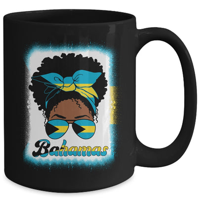 Messy Bun Bahamian Bahamas Flag Womens Woman Girl Mug | siriusteestore