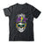 Messy Bun Hair Skull Mardi Gras Party For Women Shirt & Tank Top | siriusteestore