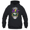 Messy Bun Hair Skull Mardi Gras Party For Women Shirt & Tank Top | siriusteestore