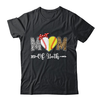 Messy Bun Mom Of Both Baseball Softball Mom Mothers Day Shirt & Tank Top | siriusteestore