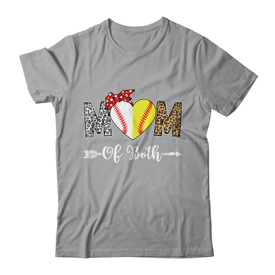 Messy Bun Mom Of Both Baseball Softball Mom Mothers Day Shirt & Tank Top | siriusteestore