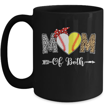 Messy Bun Mom Of Both Baseball Softball Mom Mothers Day Mug | siriusteestore