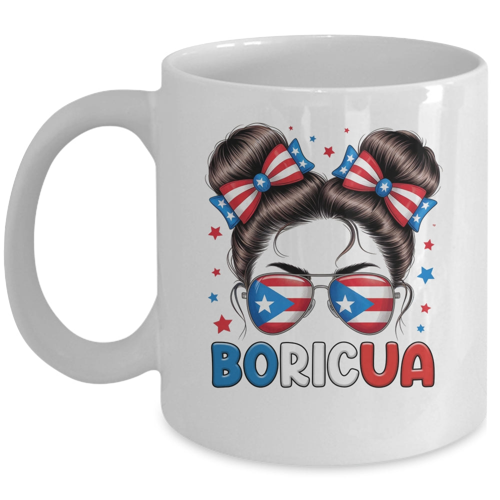 Messy Bun Puerto Rican Boricua Puerto Rico Hispanic Heritage Mug | siriusteestore