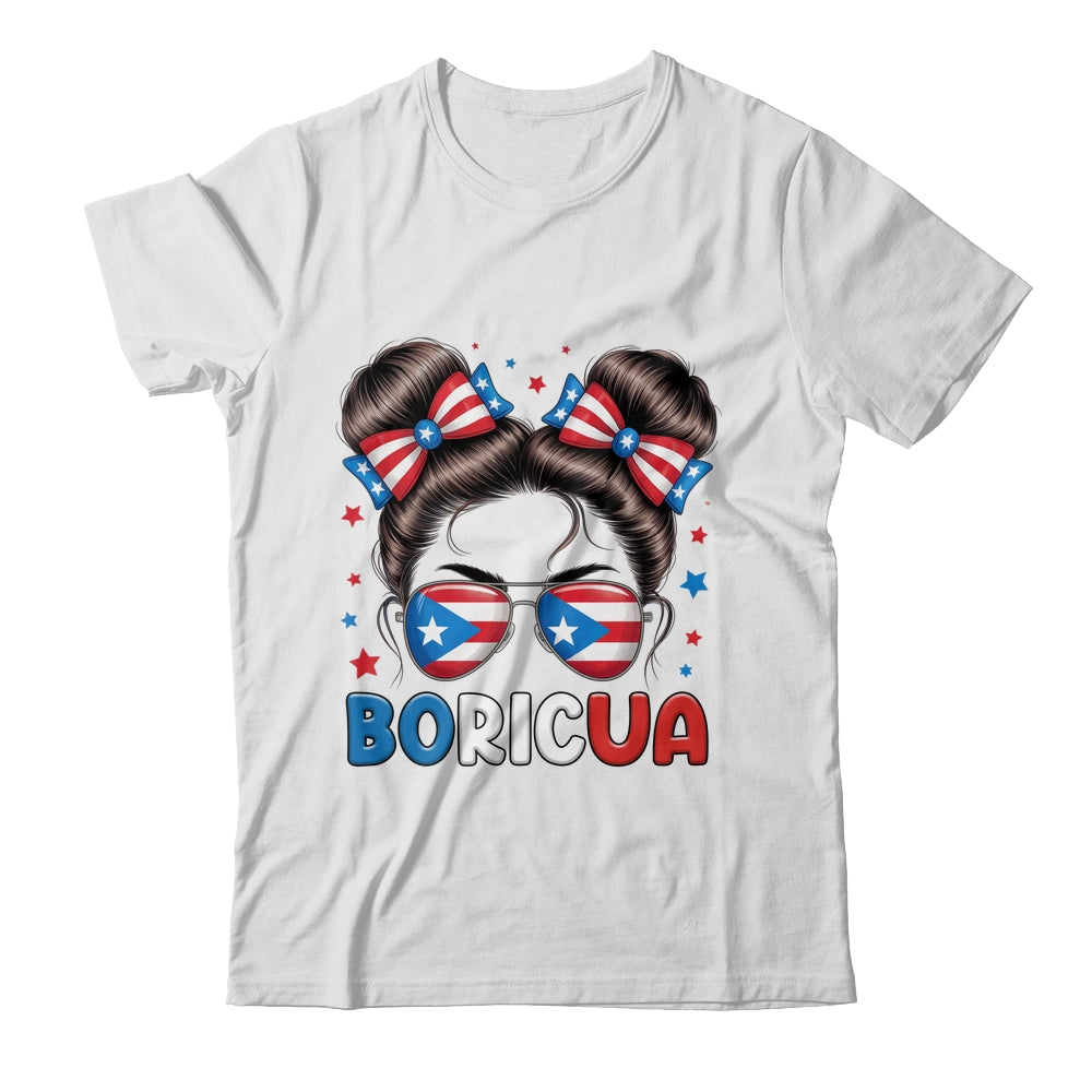 Messy Bun Puerto Rican Boricua Puerto Rico Hispanic Heritage Shirt & Tank Top | siriusteestore