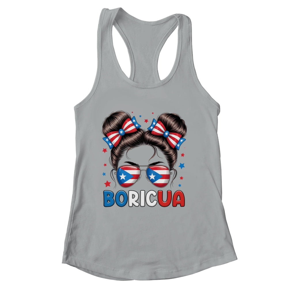 Messy Bun Puerto Rican Boricua Puerto Rico Hispanic Heritage Shirt & Tank Top | siriusteestore