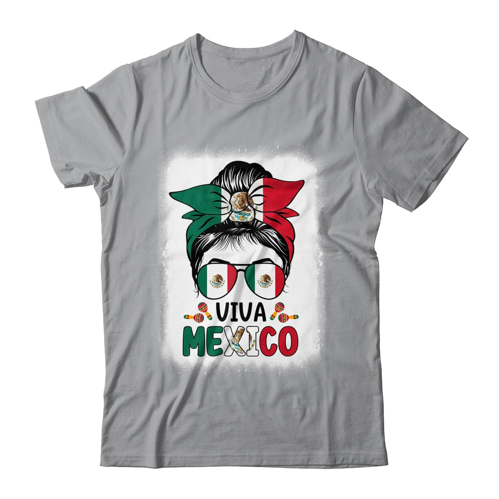 Mexican Independence Funny Viva Mexico Messy Bun Hair Shirt & Tank Top | siriusteestore