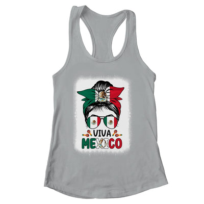 Mexican Independence Funny Viva Mexico Messy Bun Hair Shirt & Tank Top | siriusteestore