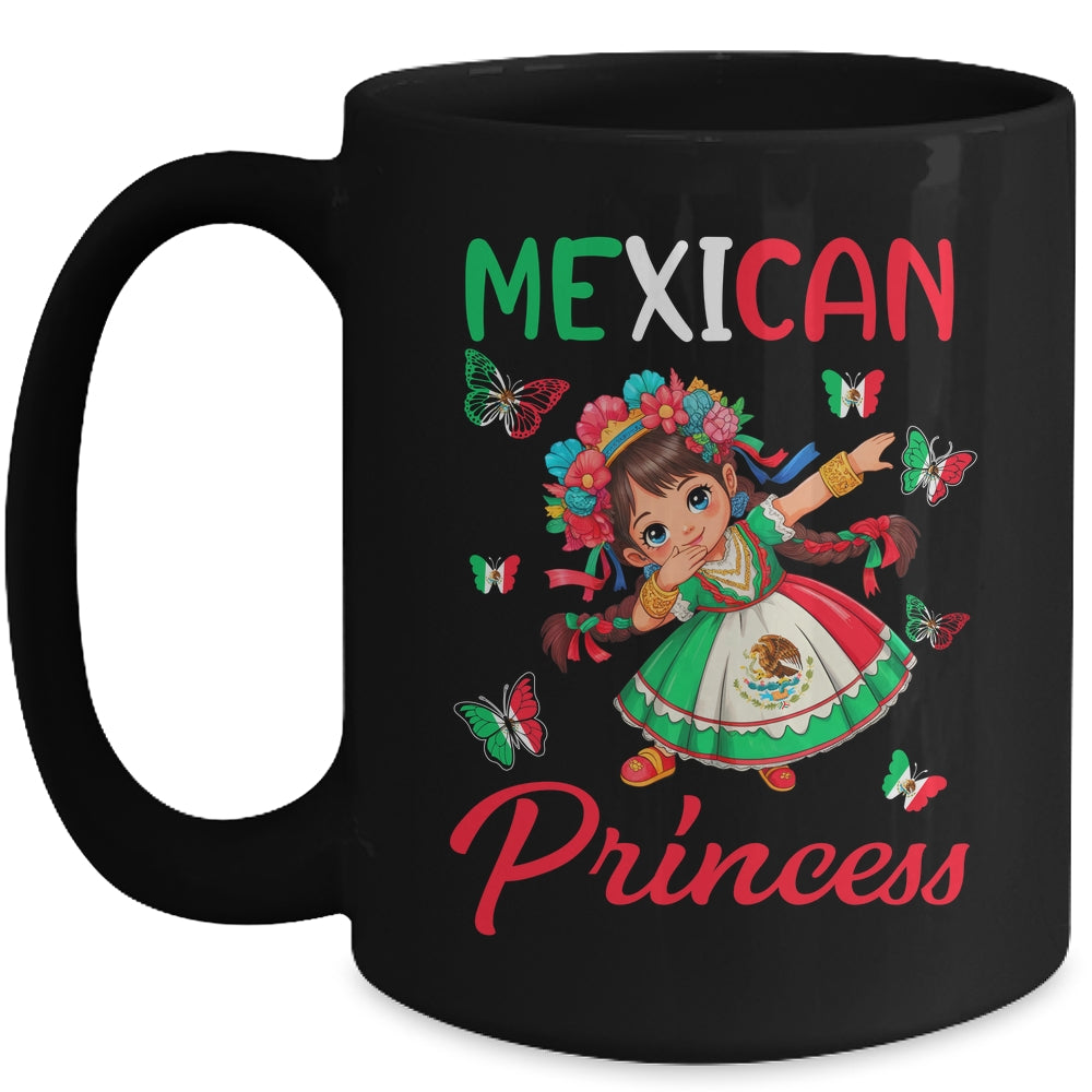 Mexican Princess Flag Latina Mexicana For Girls Kids Mug | siriusteestore