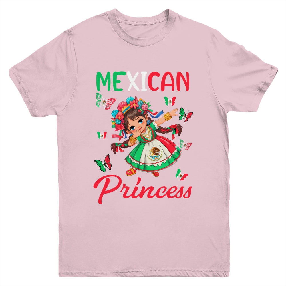 Mexican Princess Flag Latina Mexicana For Girls Kids Youth Shirt | siriusteestore